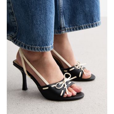 Women's Ambrose Black Strappy Stiletto Sandals Public Desire New Look