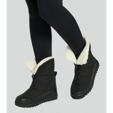 Women's Black Padded Toggle Snow Boots South Beach New Look