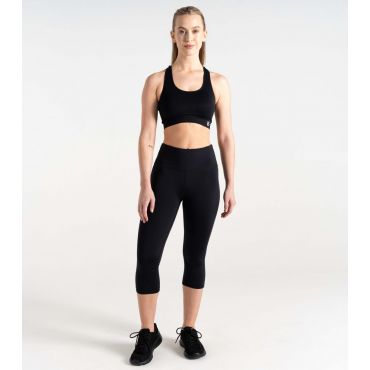 Women's Black 3/4 Length Influential Leggings Dare 2b New Look