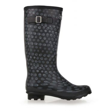 Women's Black Spot Wellington Boots Regatta New Look
