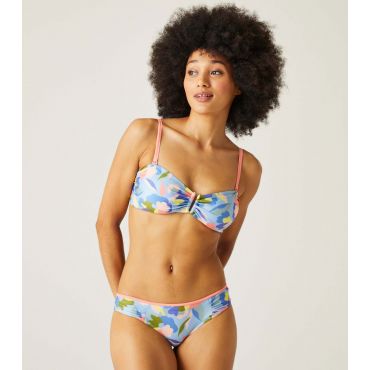 Women's Blue Abstract Floral Aceana III Bikini Top Regatta New Look