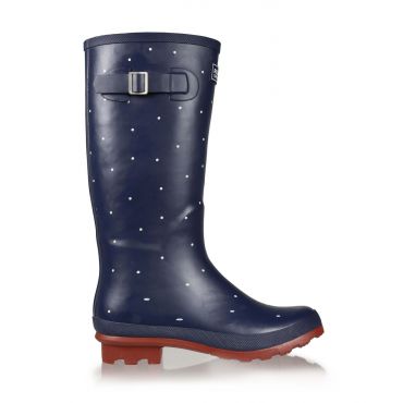Women's Blue Polka Dot Wellington Boots Regatta New Look