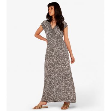 Women's Ditsy-Floral Maxi Smock Dress Apricot New Look