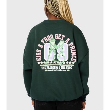 Women's Green Jersey Princess And The Frog Sweatshirt Skinnydip New Look