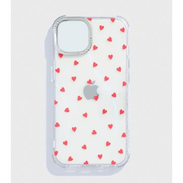 White Heart Print iPhone Case Skinnydip New Look