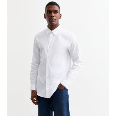 Men's White Regular Cotton Shirt Jack & Jones New Look