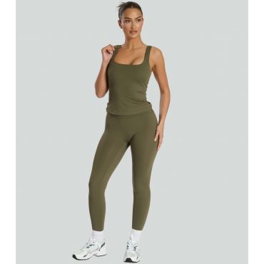 Women's Khaki High Waist Leggings South Beach New Look