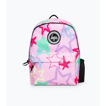 Pink Star Print Iconic Backpack HYPE New Look