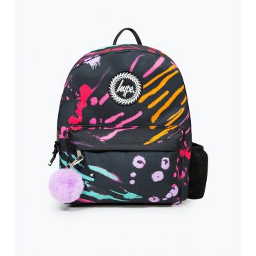 Black Animal Print Iconic Backpack HYPE New Look