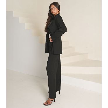 Women's Black Wide Leg Suit Trousers WKNDGIRL New Look