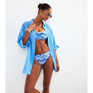 Women's Light Blue Cover Up Shirt New Look
