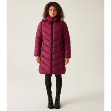 Women's Red Hooded Tiered Jacket Regatta New Look