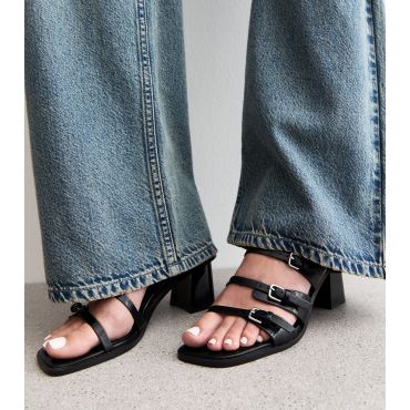 Women's Black Raya Buckle Strap Backless Sandals Public Desire New Look