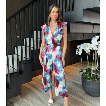 Women's Multicoloured Tie-Dye Jumpsuit AX Paris New Look