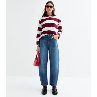 Women's Blue Barrel Leg Jeans Tokyo Doll New Look