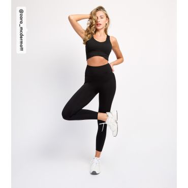 Women's by Zara McDermott Black Cropped Leg High Waist Leggings Rise New Look