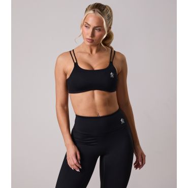 Women's 365 Black Logo Print Sports Bra Gym King New Look