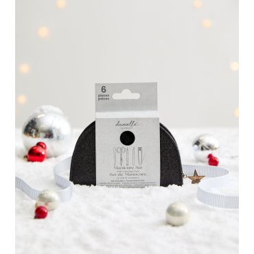 Creations Pack of 6 Black Manicure Kit Danielle New Look