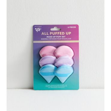 6 Piece Multicoloured Make Up Puff Set Yes Studio New Look