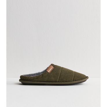 Men's Khaki Mule Home Slippers Jack & Jones New Look