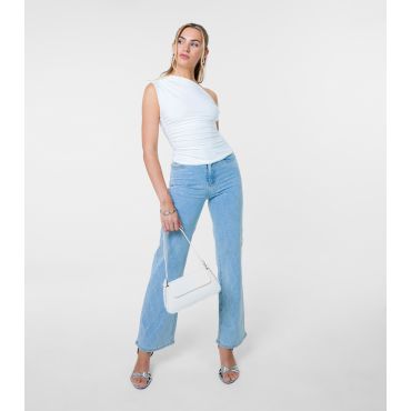 Women's White Twist Shoulder Top Pink Vanilla New Look