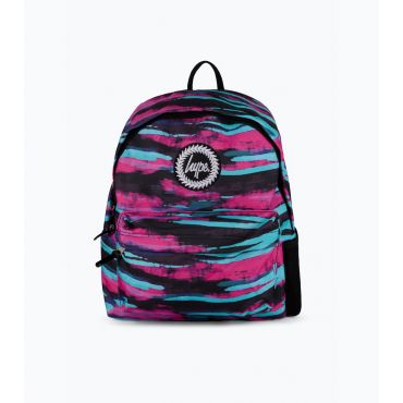 Multicoloured Pastel Zebra Backpack School HYPE New Look