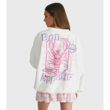 Women's White Bon Appetit Sweatshirt Skinnydip New Look