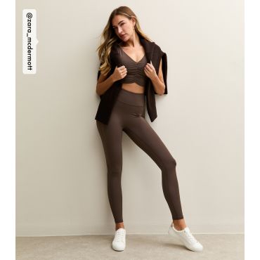 Women's by Zara McDermott Brown Ruched Bum Legging Rise New Look