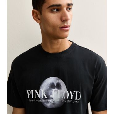 Men's Black Regular Pink Floyd World Tour T-Shirt Only and Sons New Look