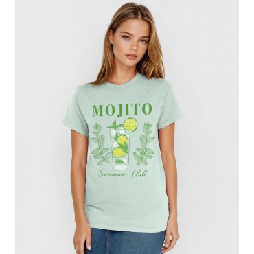 Women's Green Mojito Club Print T-Shirt Brands In New Look