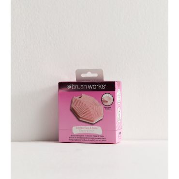Pink Silicone Face and Body Cleansing Brush Brushworks New Look