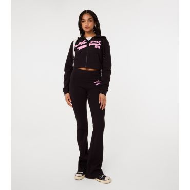 Women's Black Angel Embroidered Joggers Pink Vanilla New Look
