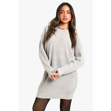 Robe Pull À Col Rond - Gris - Argent - S, Gris - Argent