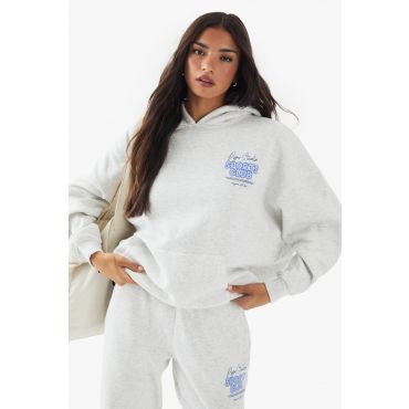 Dsgn Studio Sports Bubble Slogan Sweat À Capuche Oversize - Gris - L, Gris