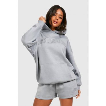 Dsgn Studio Short Sweat À Appliqué En Tissu Assorti - Bleu Clair - M, Bleu Clair