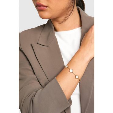 Bracelet Multi Trèfle En Perles - Pearl - One Size, Pearl