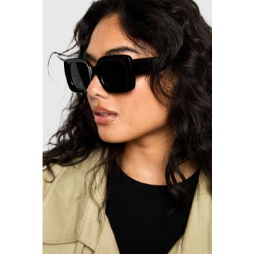 Lunettes De Soleil À Monture Noire - One Size, Noir
