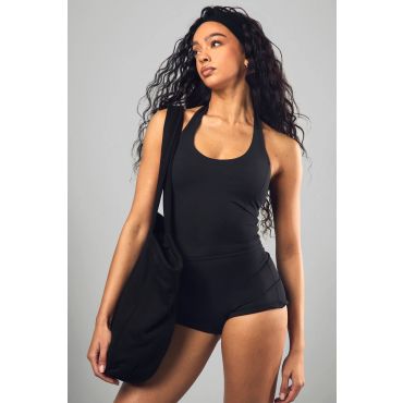 boohoo Femmes Dsgn Studio Sports Haut Halterneck Rembourre a Details de Couture Ultra-Doux | Noir | Taille: XL