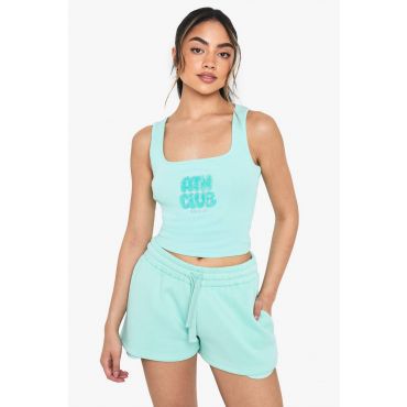 boohoo Femmes Gilet en Tissu Éponge Ath Club | Aqua | Taille: 42