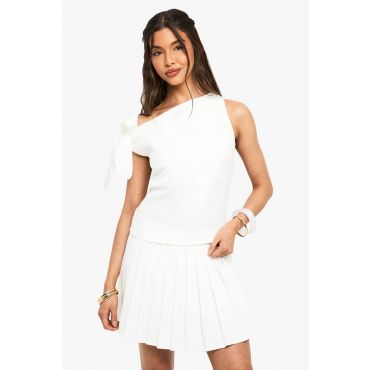 boohoo Femmes Jupe Micro Mini Plissee | Ivoire | Taille: 38