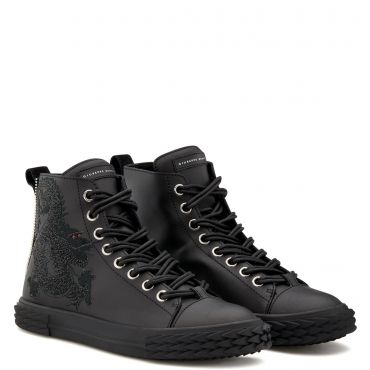 Giuseppe Zanotti BLABBER Mens Mid top sneakers Black