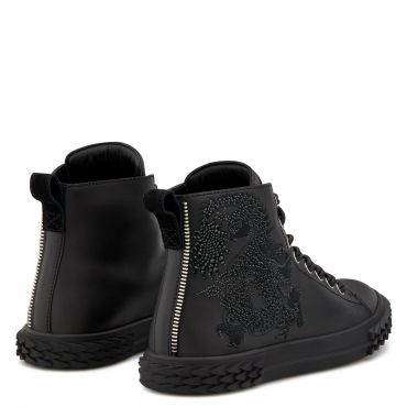 Giuseppe Zanotti BLABBER Mens Mid top sneakers Black