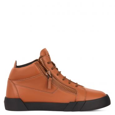 Giuseppe Zanotti THE SHARK 5.0 MID Mens Mid top sneakers Brown