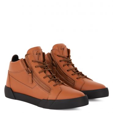 Giuseppe Zanotti THE SHARK 5.0 MID Mens Mid top sneakers Brown