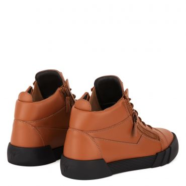 Giuseppe Zanotti THE SHARK 5.0 MID Mens Mid top sneakers Brown