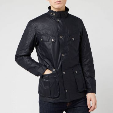 Barbour International Men's Duke Wax Jacket - Navy - M