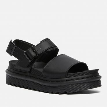 Dr. Martens Women's Voss Leather Strap Sandals - Black - UK 4