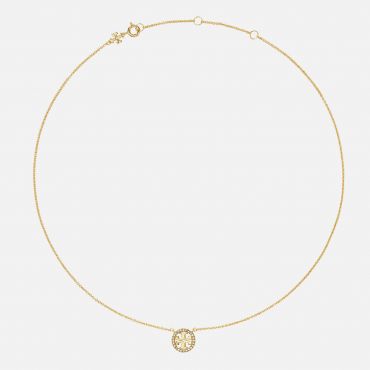 Tory Burch Miller Gold-Plated Crystal Necklace