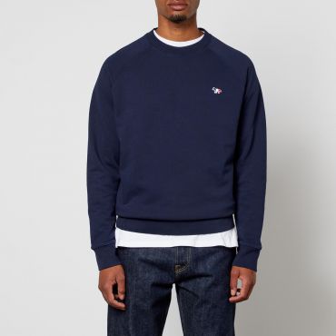 Maison Kitsuné Tricolor Fox Patch Clean Sweatshirt - Navy - M