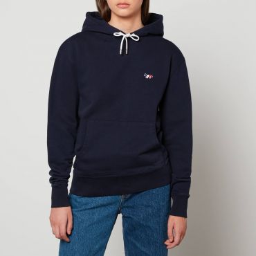 Maison Kitsuné Women's Tricolor Fox Patch Classic Hoodie - Navy - S